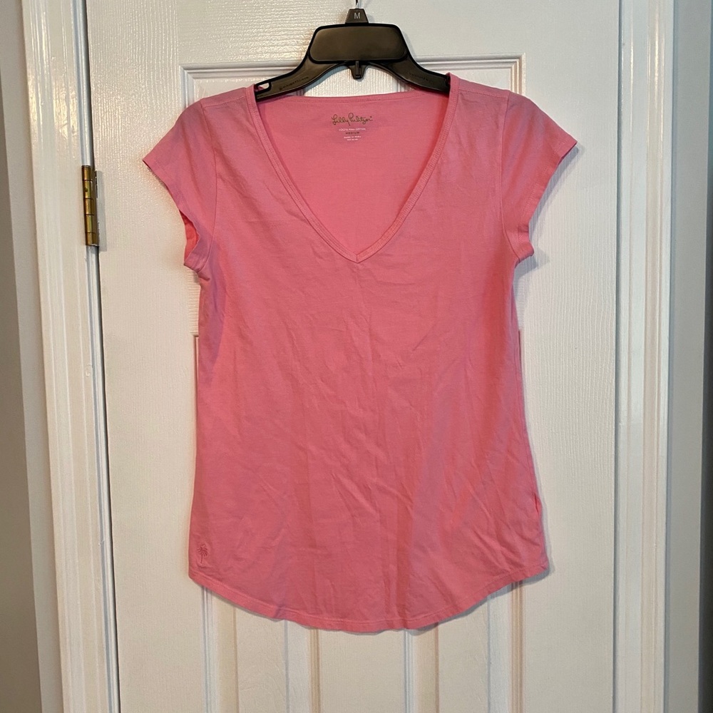 Lilly Pulitzer V-Neck Pink Top